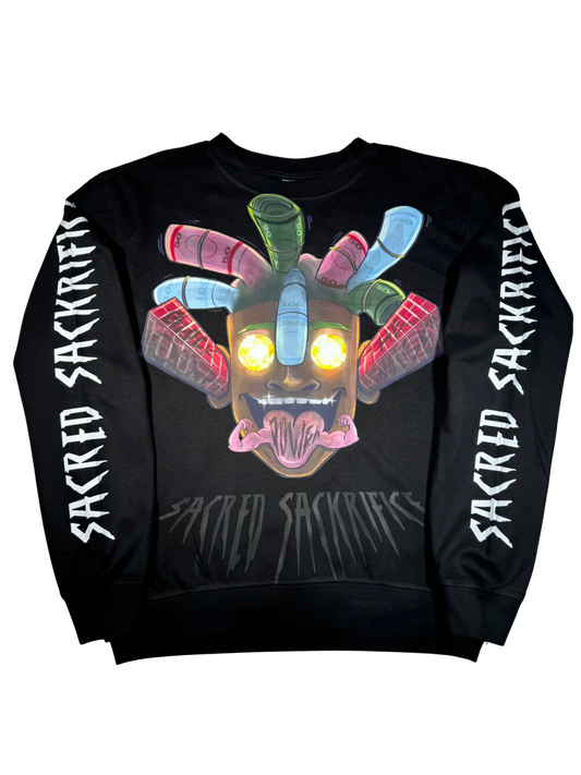 Sacred Sackrifice Black Crewneck